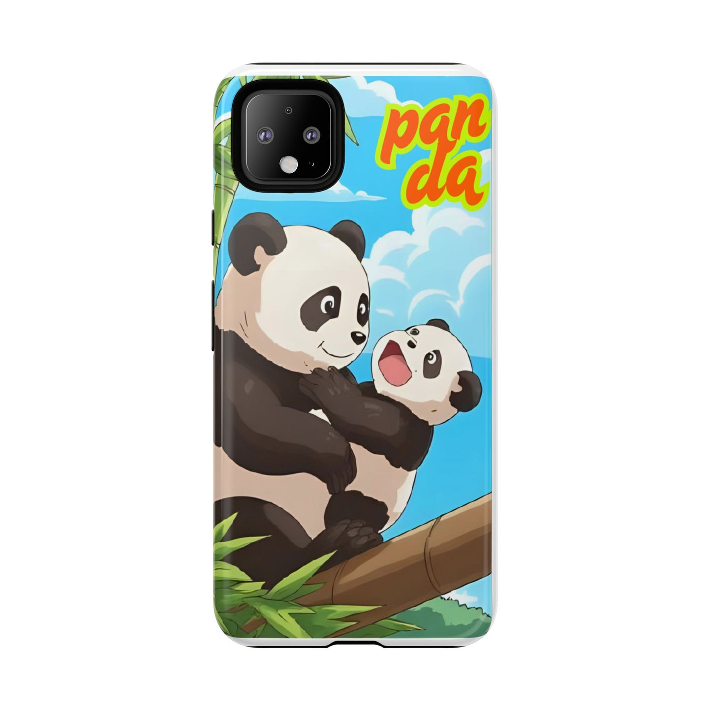 Panda Phone Case - Cute Panda Mom and Baby Design, Phone Cover for Animal Lovers, Gift for Kids and Adults, Jungle Vibe, Fun Accessory
