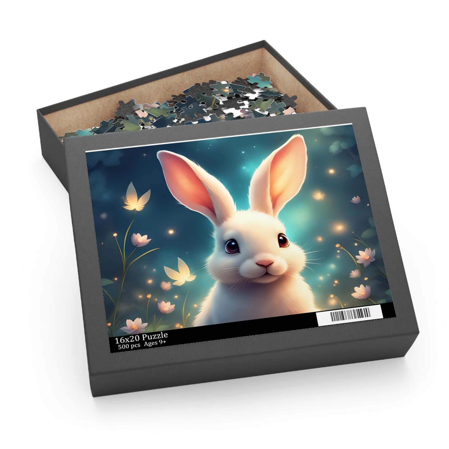 Charming Bunny Puzzle - 120, 252, 500-Piece Options, Eco-Friendly Gift, Family Activity, Kid's Birthday, Easter Decor, Fun Challenge