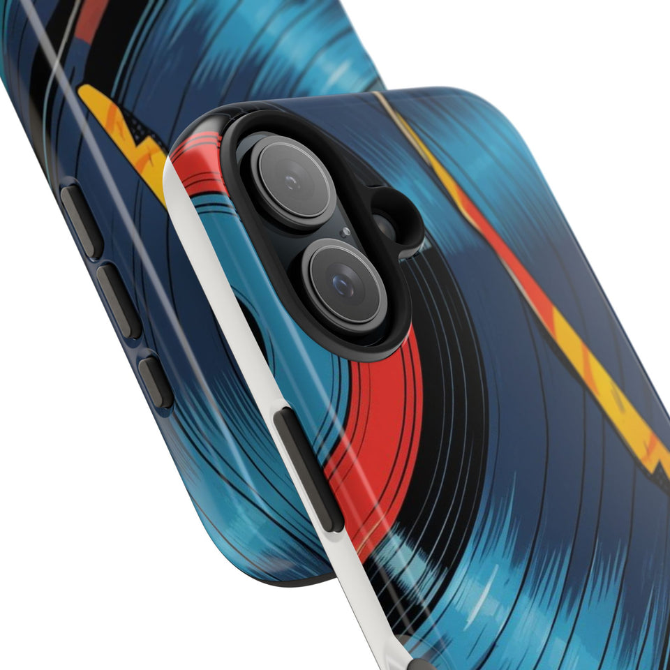 Retro Vinyl Record Phone Case – Front View