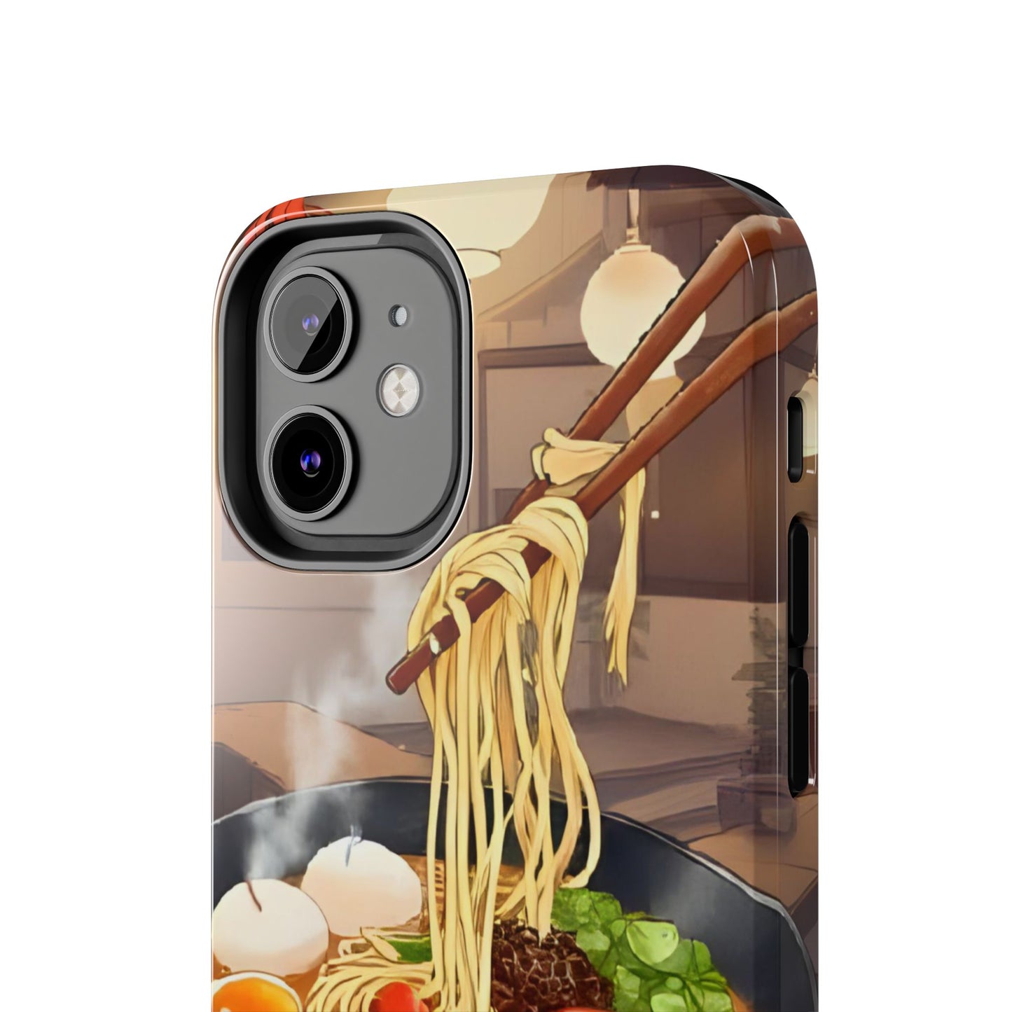Ramen Bowl Phone Case, Cute Tough Phone Case, Anime Aesthetic Accessories, Gift for Food Lovers, Customizable Phone Protection