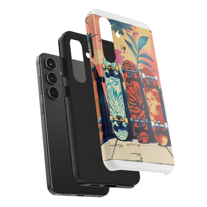 Skateboard Art Phone Cases | Tough Phone Covers for Skaters | Unique Gift for Skateboard Lovers, Trendy Protection, Custom Designs