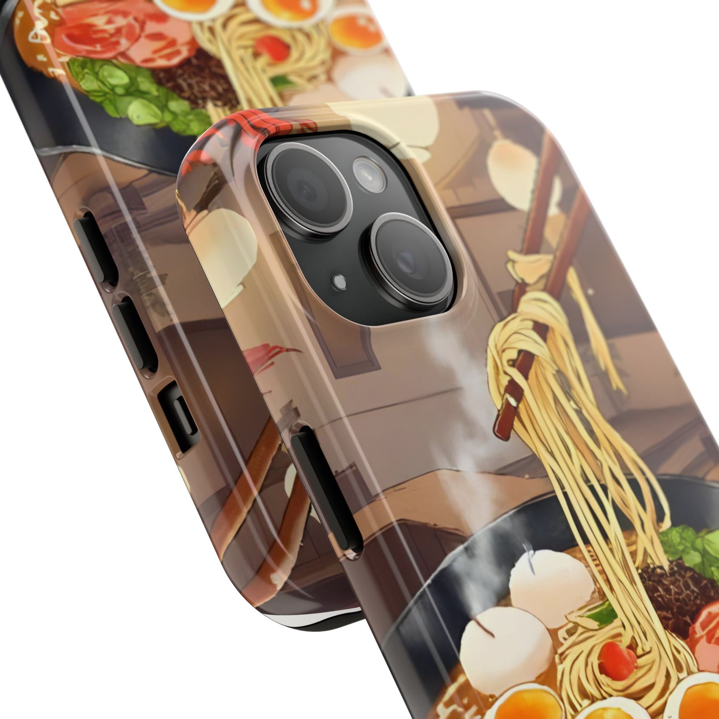 Ramen Bowl Phone Case, Cute Tough Phone Case, Anime Aesthetic Accessories, Gift for Food Lovers, Customizable Phone Protection