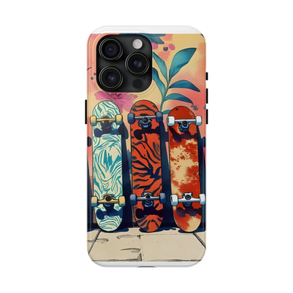 Skateboard Art Phone Cases | Tough Phone Covers for Skaters | Unique Gift for Skateboard Lovers, Trendy Protection, Custom Designs