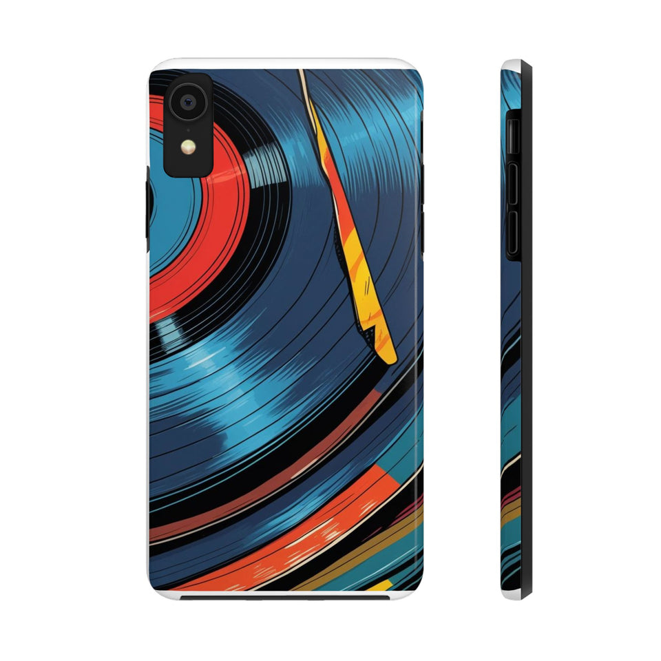 Retro Vinyl Record Phone Case – Front View