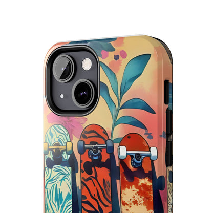 Skateboard Art Phone Cases | Tough Phone Covers for Skaters | Unique Gift for Skateboard Lovers, Trendy Protection, Custom Designs