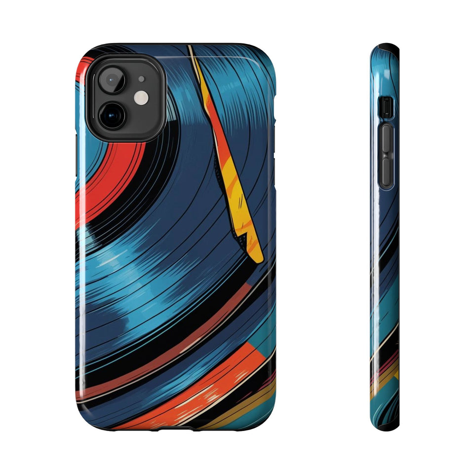 Retro Vinyl Record Phone Case – Front View