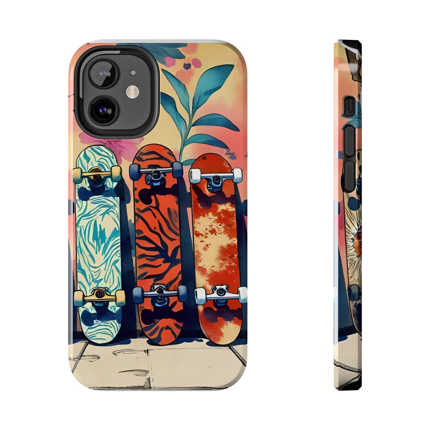 Skateboard Art Phone Cases | Tough Phone Covers for Skaters | Unique Gift for Skateboard Lovers, Trendy Protection, Custom Designs