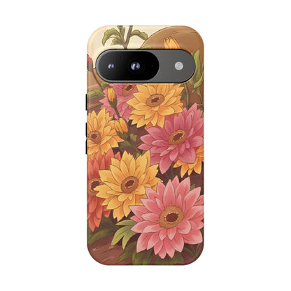 Floral Phone Case - Colorful Flower Design, Tough Protective Case, Gift for Nature Lovers, Spring Accents, Cute Accessories