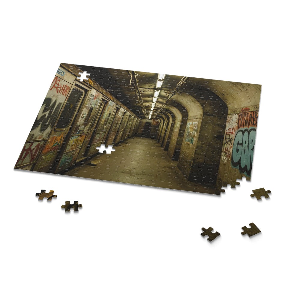 derelict train Puzzle - 120, 252, 500-Piece Jigsaw for Art Lovers, Wall Decor, Unique Gift Idea, Fun Activity, Home Decor