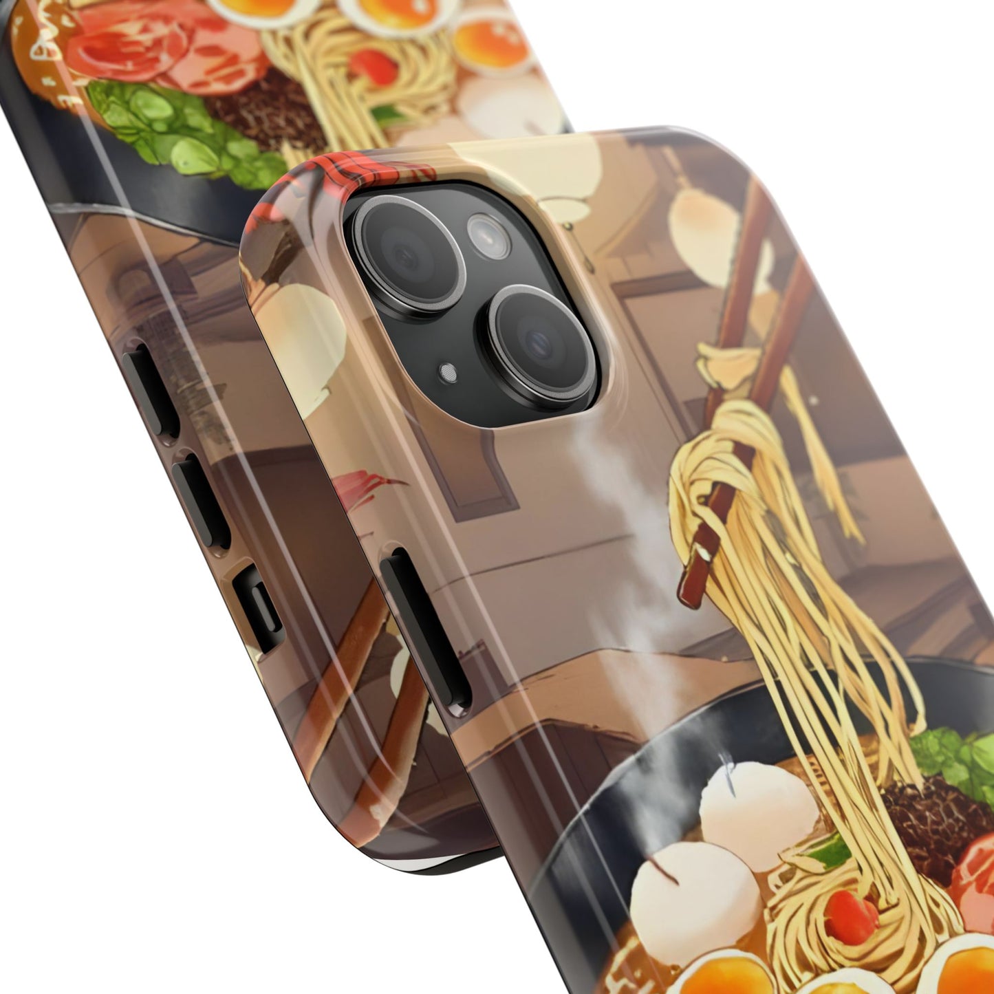 Ramen Bowl Phone Case, Cute Tough Phone Case, Anime Aesthetic Accessories, Gift for Food Lovers, Customizable Phone Protection