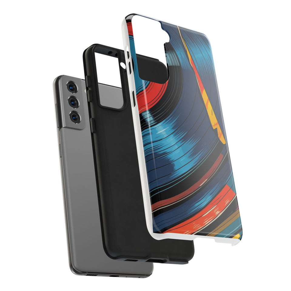 Retro Vinyl Record Phone Case – Front View