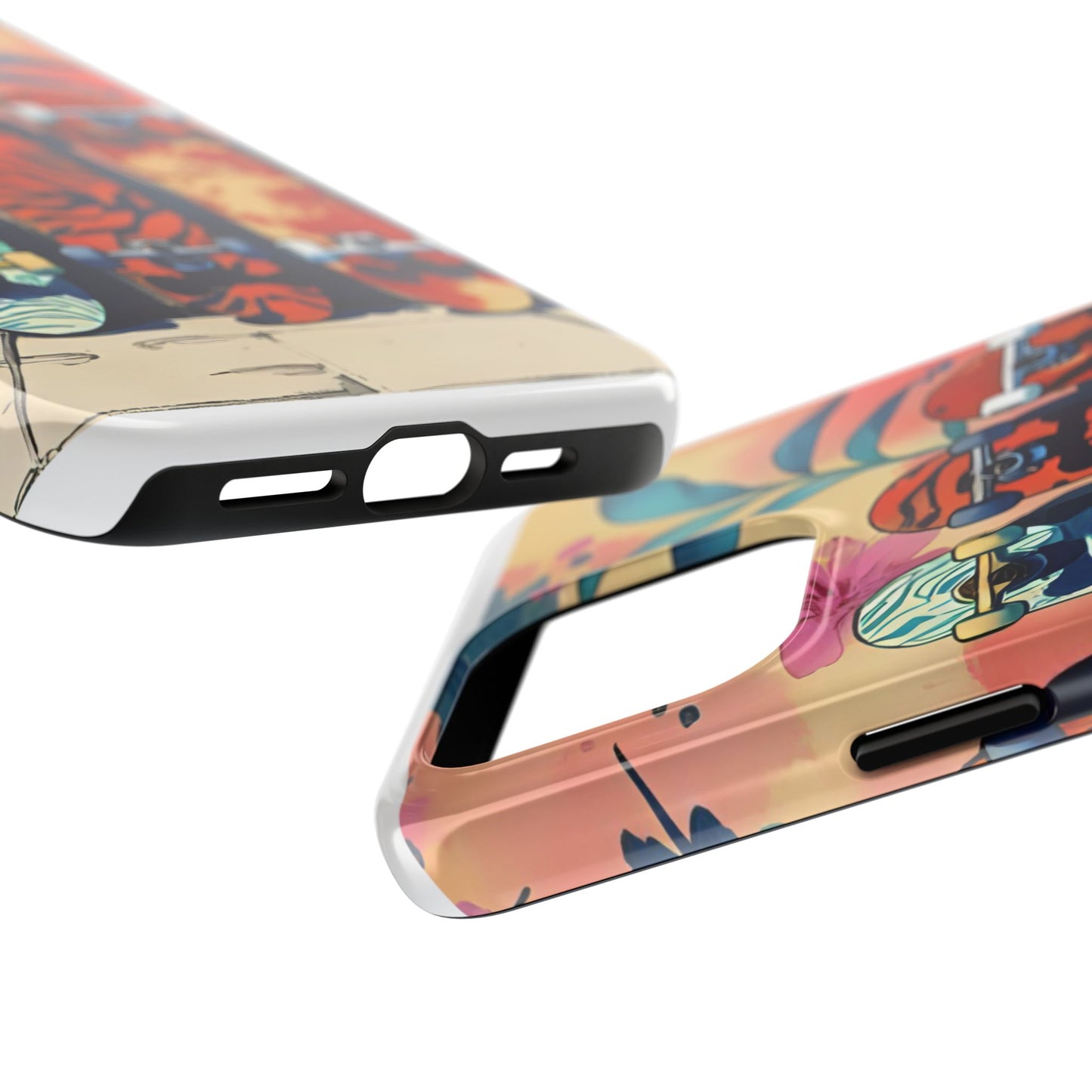 Skateboard Art Phone Cases | Tough Phone Covers for Skaters | Unique Gift for Skateboard Lovers, Trendy Protection, Custom Designs