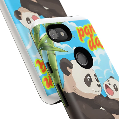 Panda Phone Case - Cute Panda Mom and Baby Design, Phone Cover for Animal Lovers, Gift for Kids and Adults, Jungle Vibe, Fun Accessory