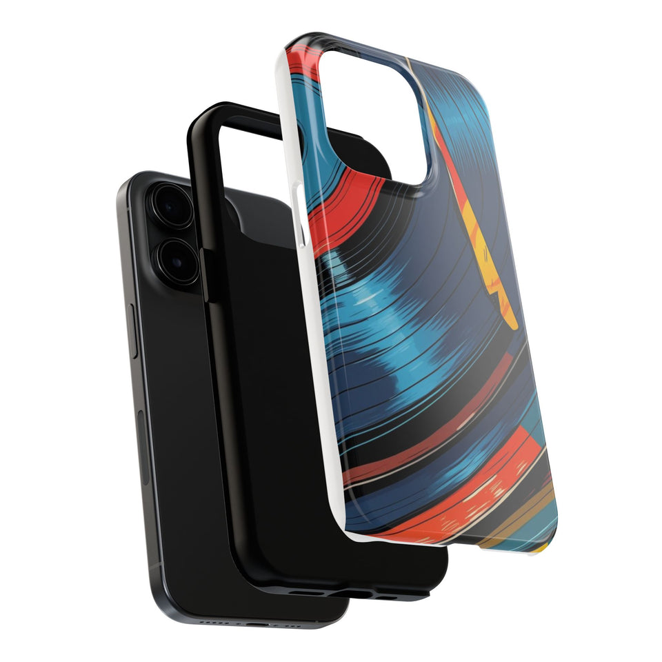 Retro Vinyl Record Phone Case – Front View