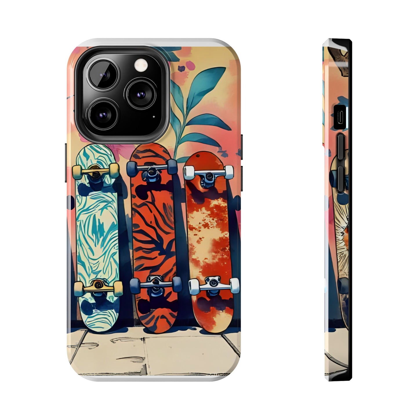 Skateboard Art Phone Cases | Tough Phone Covers for Skaters | Unique Gift for Skateboard Lovers, Trendy Protection, Custom Designs