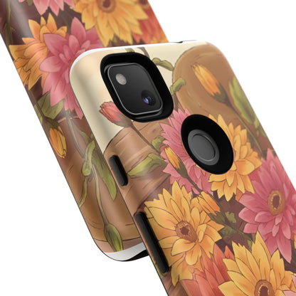 Floral Phone Case - Colorful Flower Design, Tough Protective Case, Gift for Nature Lovers, Spring Accents, Cute Accessories