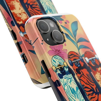 Skateboard Art Phone Cases | Tough Phone Covers for Skaters | Unique Gift for Skateboard Lovers, Trendy Protection, Custom Designs