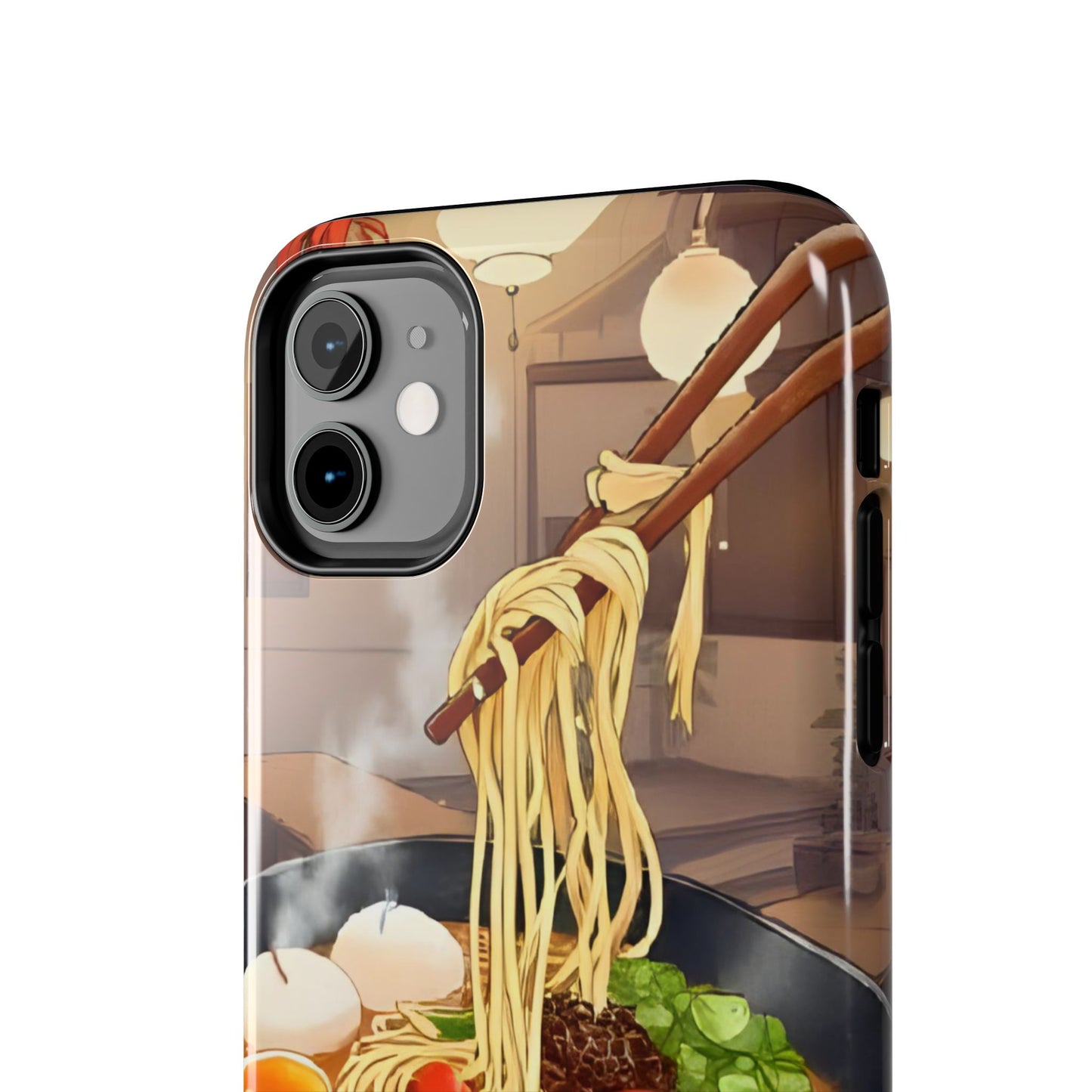 Ramen Bowl Phone Case, Cute Tough Phone Case, Anime Aesthetic Accessories, Gift for Food Lovers, Customizable Phone Protection