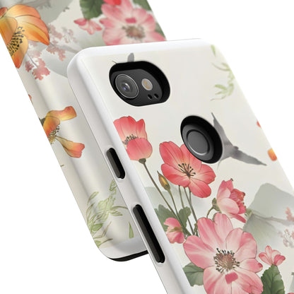 Floral Phone Case, Tough Cases, Smartphone Accessories, Gift for Her, Nature Lover's Present, Floral Design, Spring Style