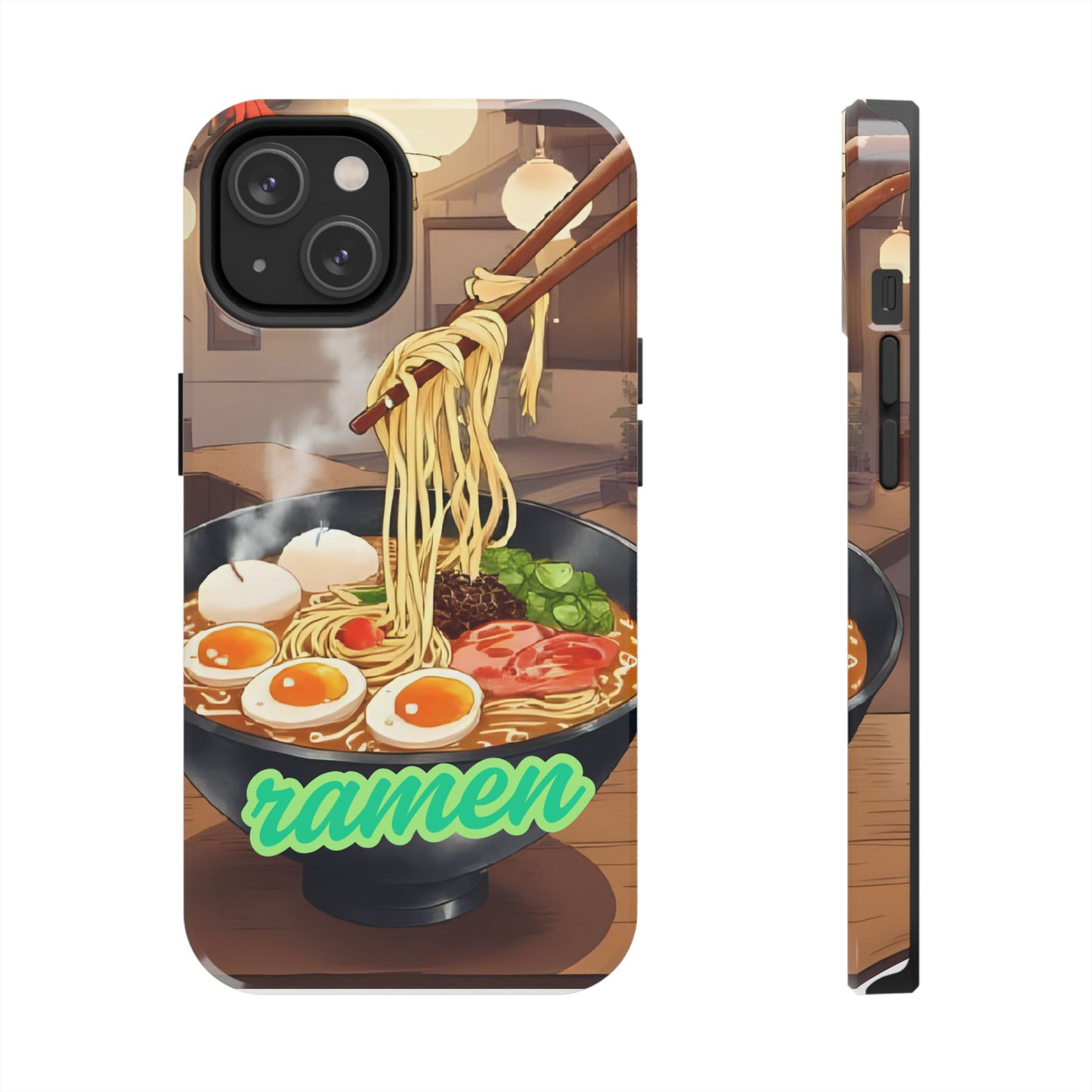 Ramen Bowl Phone Case, Cute Tough Phone Case, Anime Aesthetic Accessories, Gift for Food Lovers, Customizable Phone Protection