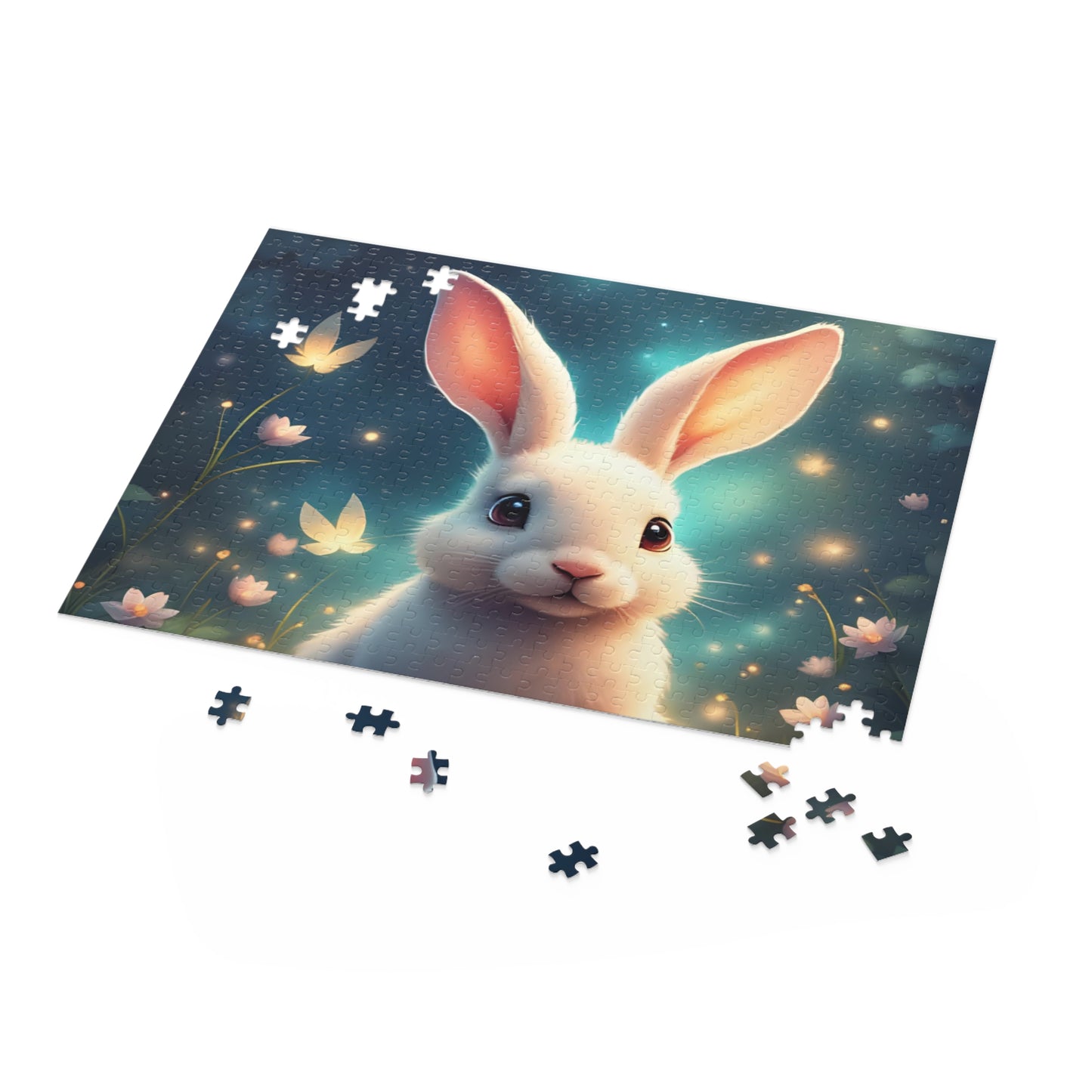 Charming Bunny Puzzle - 120, 252, 500-Piece Options, Eco-Friendly Gift, Family Activity, Kid's Birthday, Easter Decor, Fun Challenge