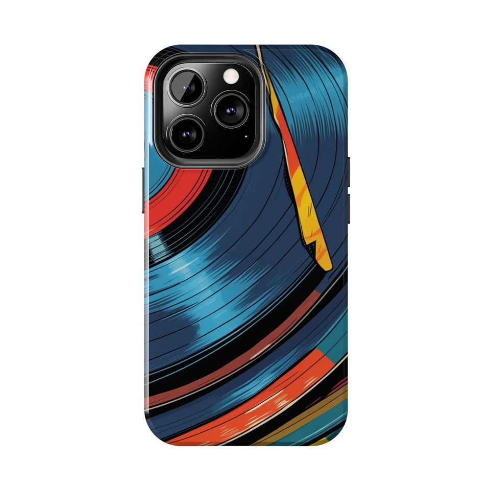 Retro Vinyl Record Phone Case – Front View