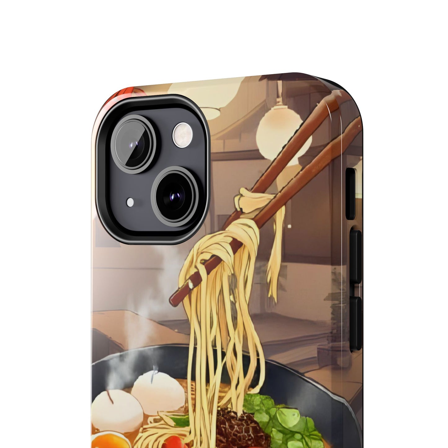 Ramen Bowl Phone Case, Cute Tough Phone Case, Anime Aesthetic Accessories, Gift for Food Lovers, Customizable Phone Protection