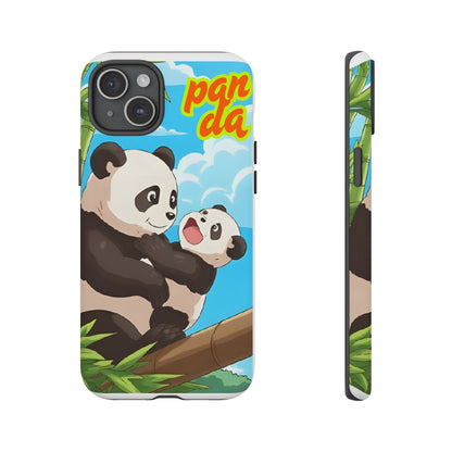 Panda Phone Case - Cute Panda Mom and Baby Design, Phone Cover for Animal Lovers, Gift for Kids and Adults, Jungle Vibe, Fun Accessory