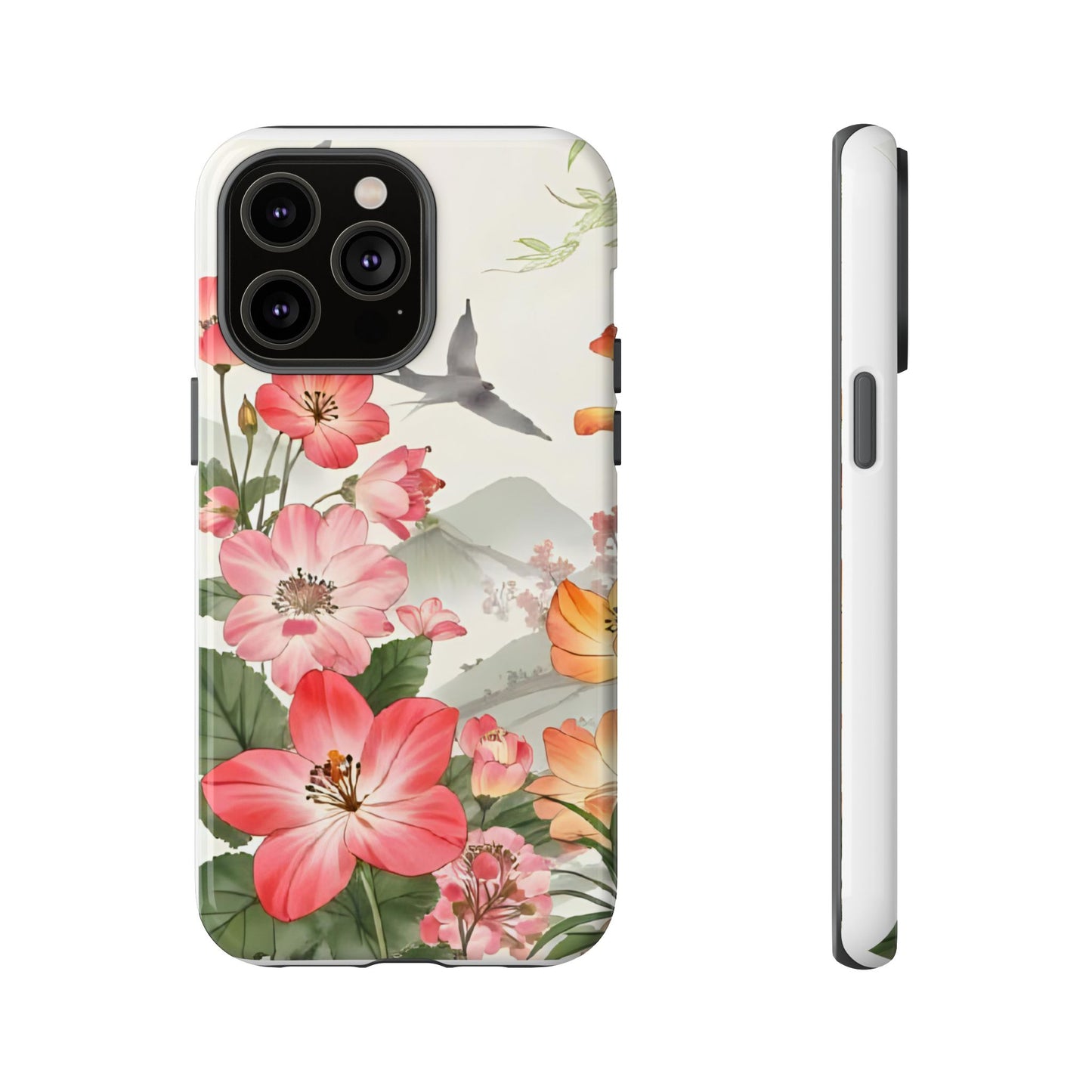 Floral Phone Case, Tough Cases, Smartphone Accessories, Gift for Her, Nature Lover's Present, Floral Design, Spring Style