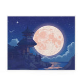 Moonlit Retreat Puzzle - 120, 252, 500 Pieces, Night Sky Art Puzzle, Relaxing Gift, Home Decor, Family Fun Activity