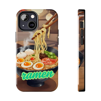 Ramen Bowl Phone Case, Cute Tough Phone Case, Anime Aesthetic Accessories, Gift for Food Lovers, Customizable Phone Protection