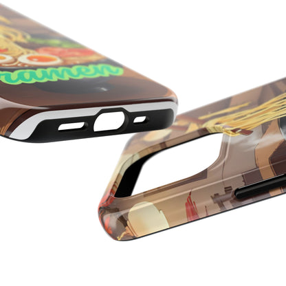 Ramen Bowl Phone Case, Cute Tough Phone Case, Anime Aesthetic Accessories, Gift for Food Lovers, Customizable Phone Protection