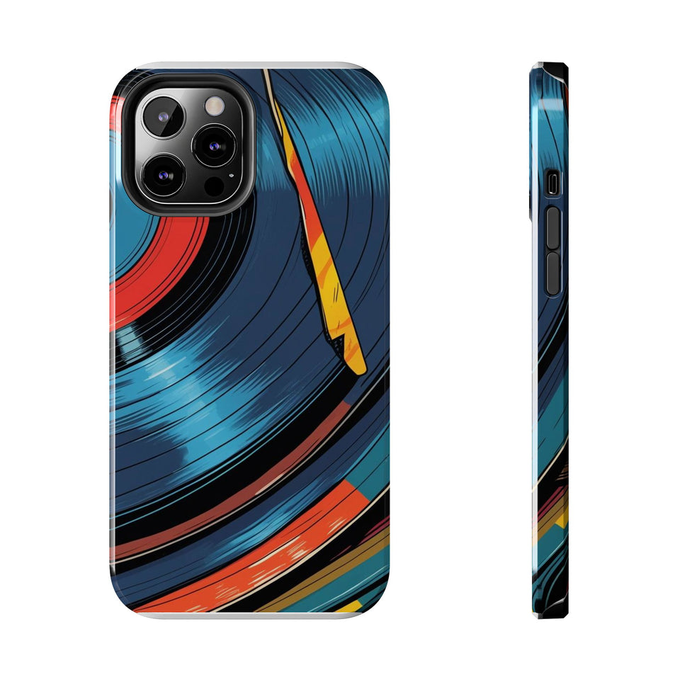 Retro Vinyl Record Phone Case – Front View