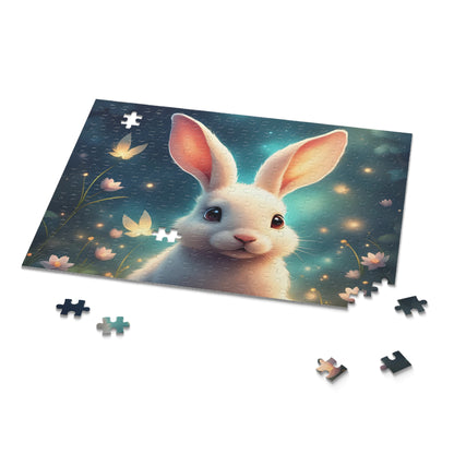 Charming Bunny Puzzle - 120, 252, 500-Piece Options, Eco-Friendly Gift, Family Activity, Kid's Birthday, Easter Decor, Fun Challenge