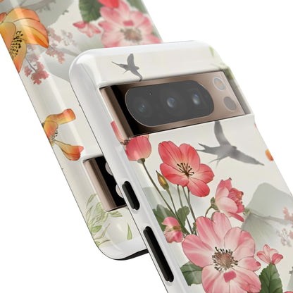 Floral Phone Case, Tough Cases, Smartphone Accessories, Gift for Her, Nature Lover's Present, Floral Design, Spring Style