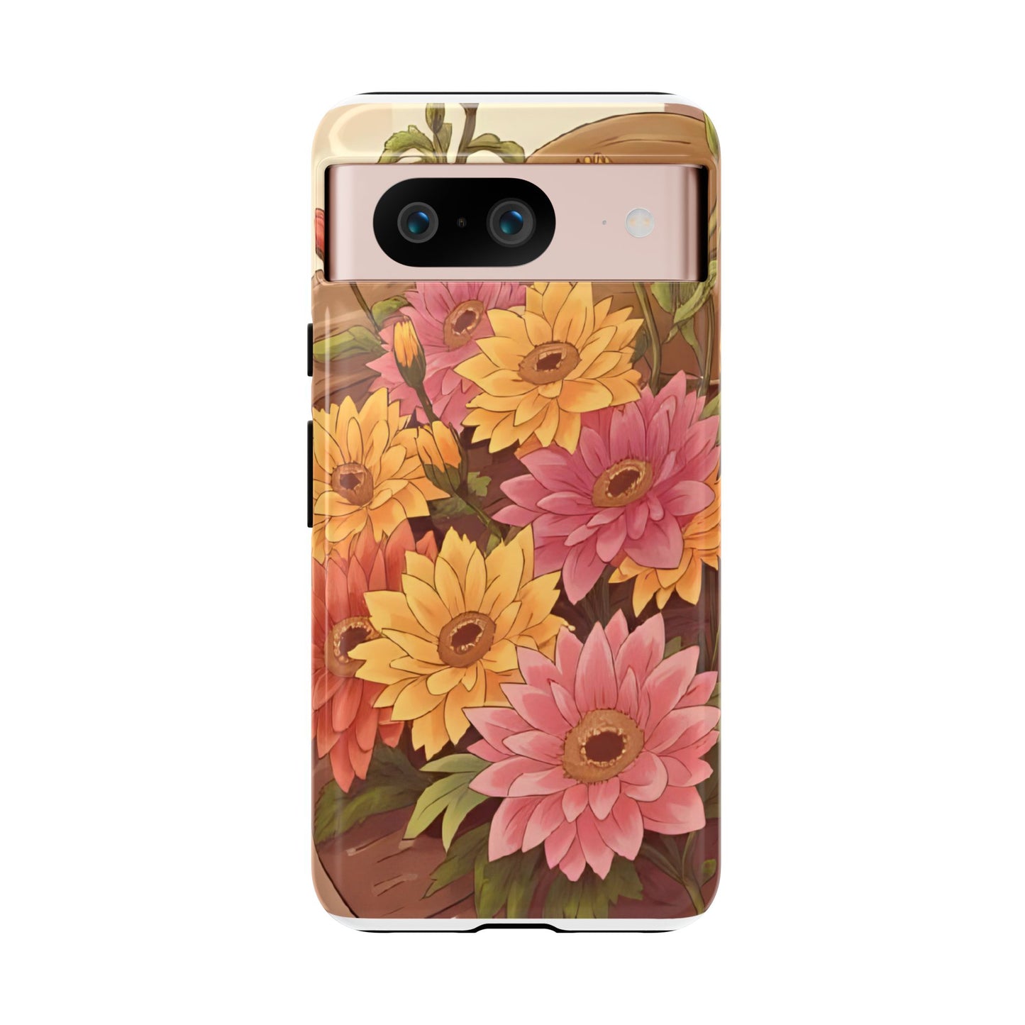 Floral Phone Case - Colorful Flower Design, Tough Protective Case, Gift for Nature Lovers, Spring Accents, Cute Accessories