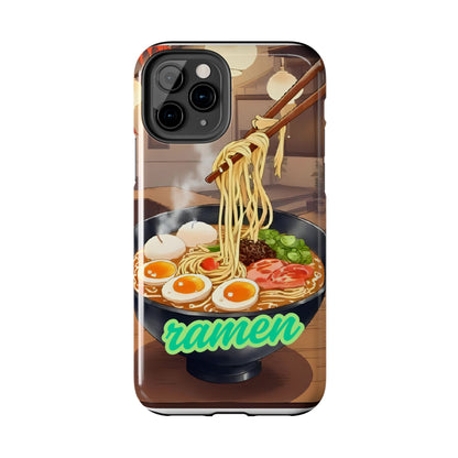 Ramen Bowl Phone Case, Cute Tough Phone Case, Anime Aesthetic Accessories, Gift for Food Lovers, Customizable Phone Protection