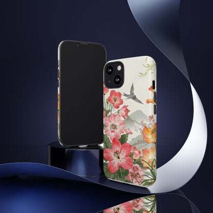 Floral Phone Case, Tough Cases, Smartphone Accessories, Gift for Her, Nature Lover's Present, Floral Design, Spring Style