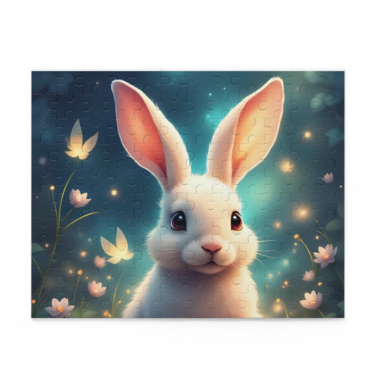 Charming Bunny Puzzle - 120, 252, 500-Piece Options, Eco-Friendly Gift, Family Activity, Kid's Birthday, Easter Decor, Fun Challenge