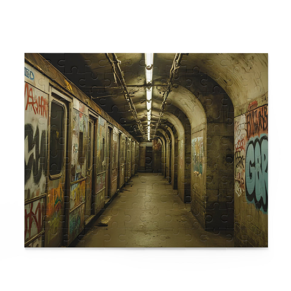 derelict train Puzzle - 120, 252, 500-Piece Jigsaw for Art Lovers, Wall Decor, Unique Gift Idea, Fun Activity, Home Decor