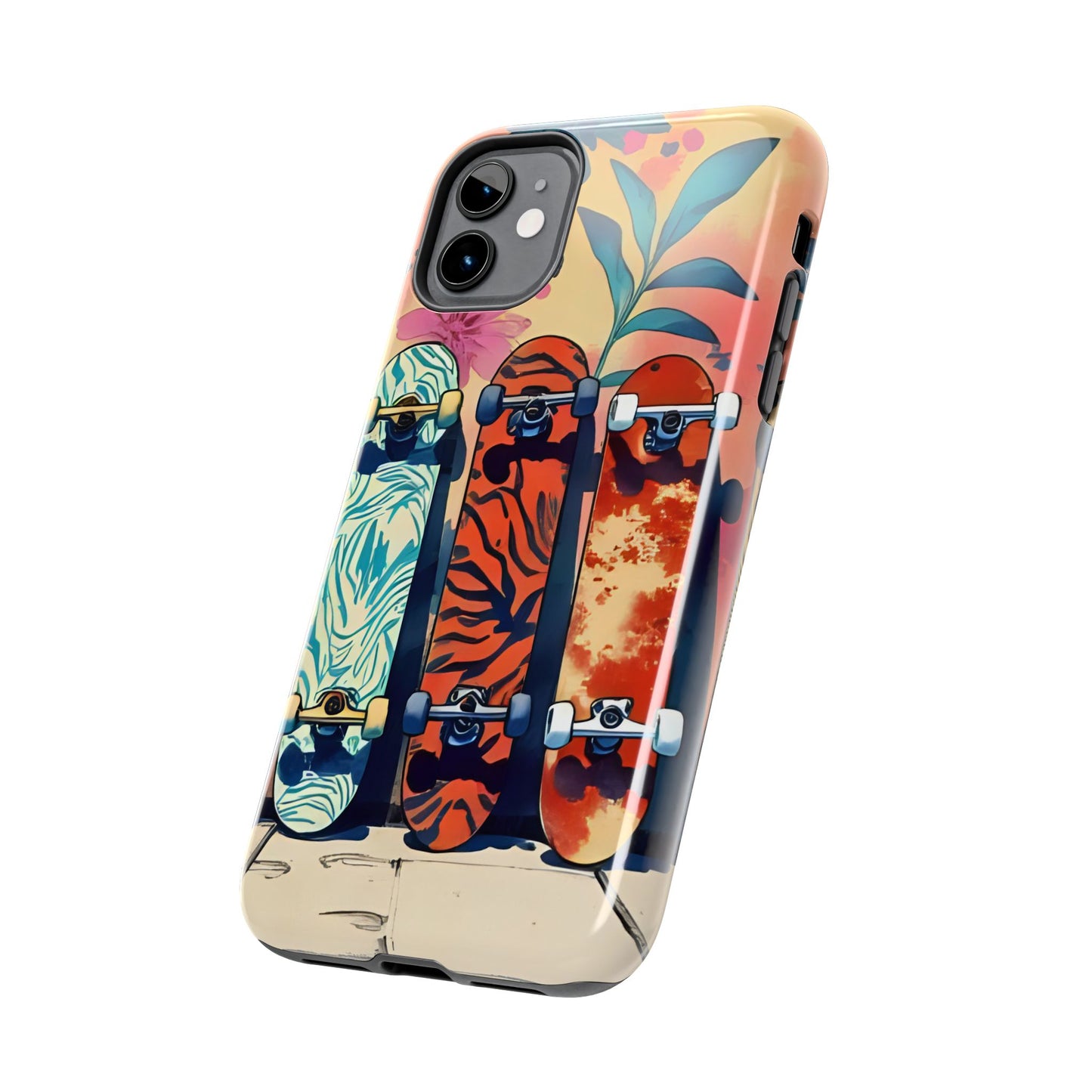 Skateboard Art Phone Cases | Tough Phone Covers for Skaters | Unique Gift for Skateboard Lovers, Trendy Protection, Custom Designs
