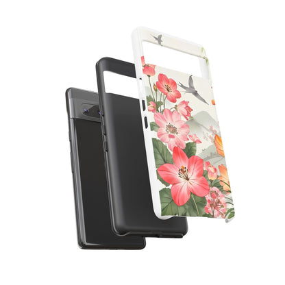 Floral Phone Case, Tough Cases, Smartphone Accessories, Gift for Her, Nature Lover's Present, Floral Design, Spring Style