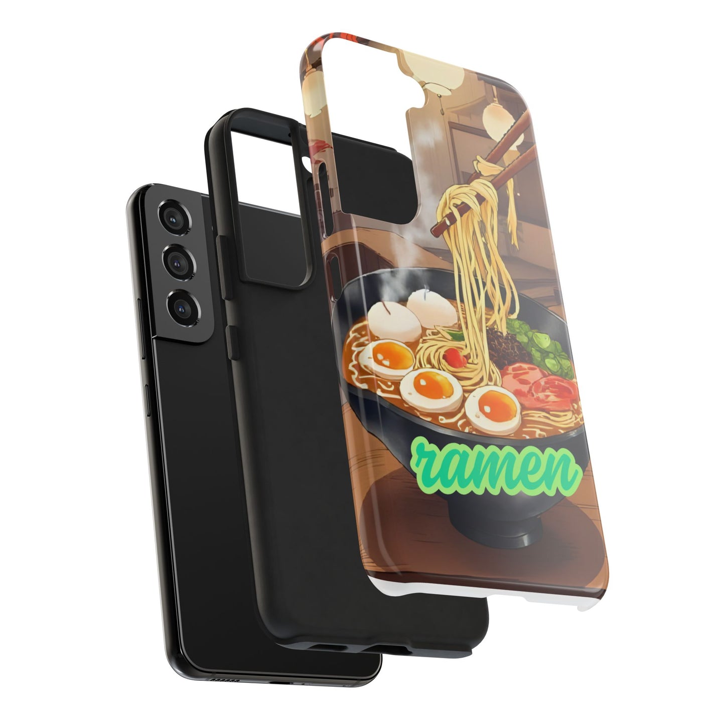 Ramen Bowl Phone Case, Cute Tough Phone Case, Anime Aesthetic Accessories, Gift for Food Lovers, Customizable Phone Protection