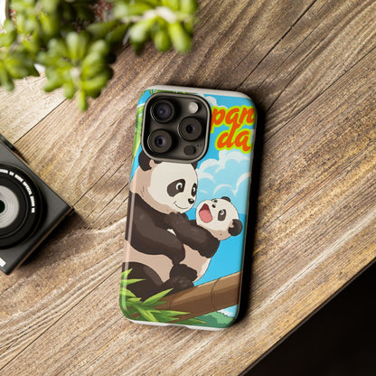 Panda Phone Case - Cute Panda Mom and Baby Design, Phone Cover for Animal Lovers, Gift for Kids and Adults, Jungle Vibe, Fun Accessory