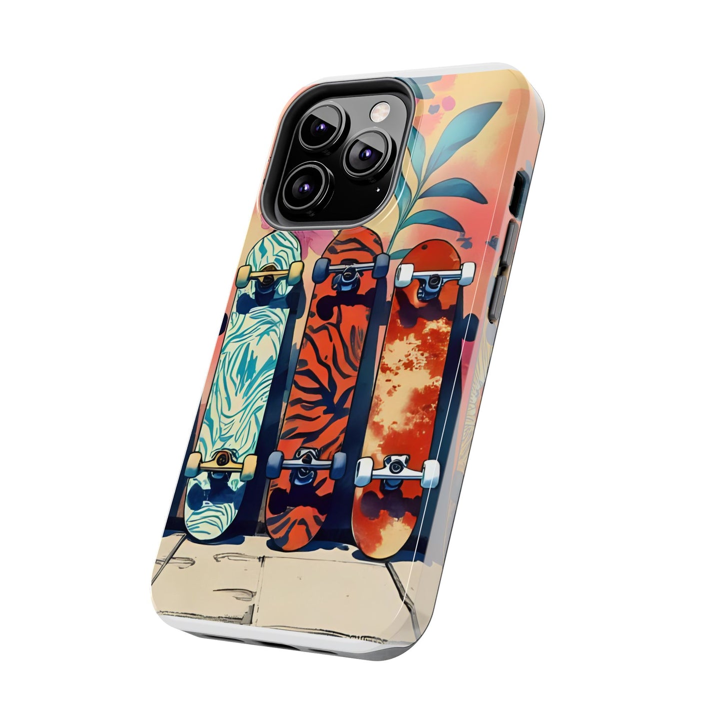 Skateboard Art Phone Cases | Tough Phone Covers for Skaters | Unique Gift for Skateboard Lovers, Trendy Protection, Custom Designs