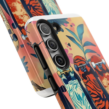 Skateboard Art Phone Cases | Tough Phone Covers for Skaters | Unique Gift for Skateboard Lovers, Trendy Protection, Custom Designs