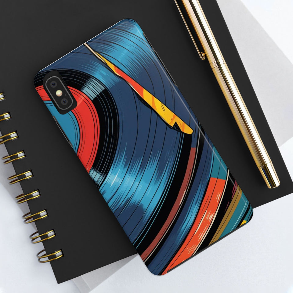 Retro Vinyl Record Phone Case – Front View