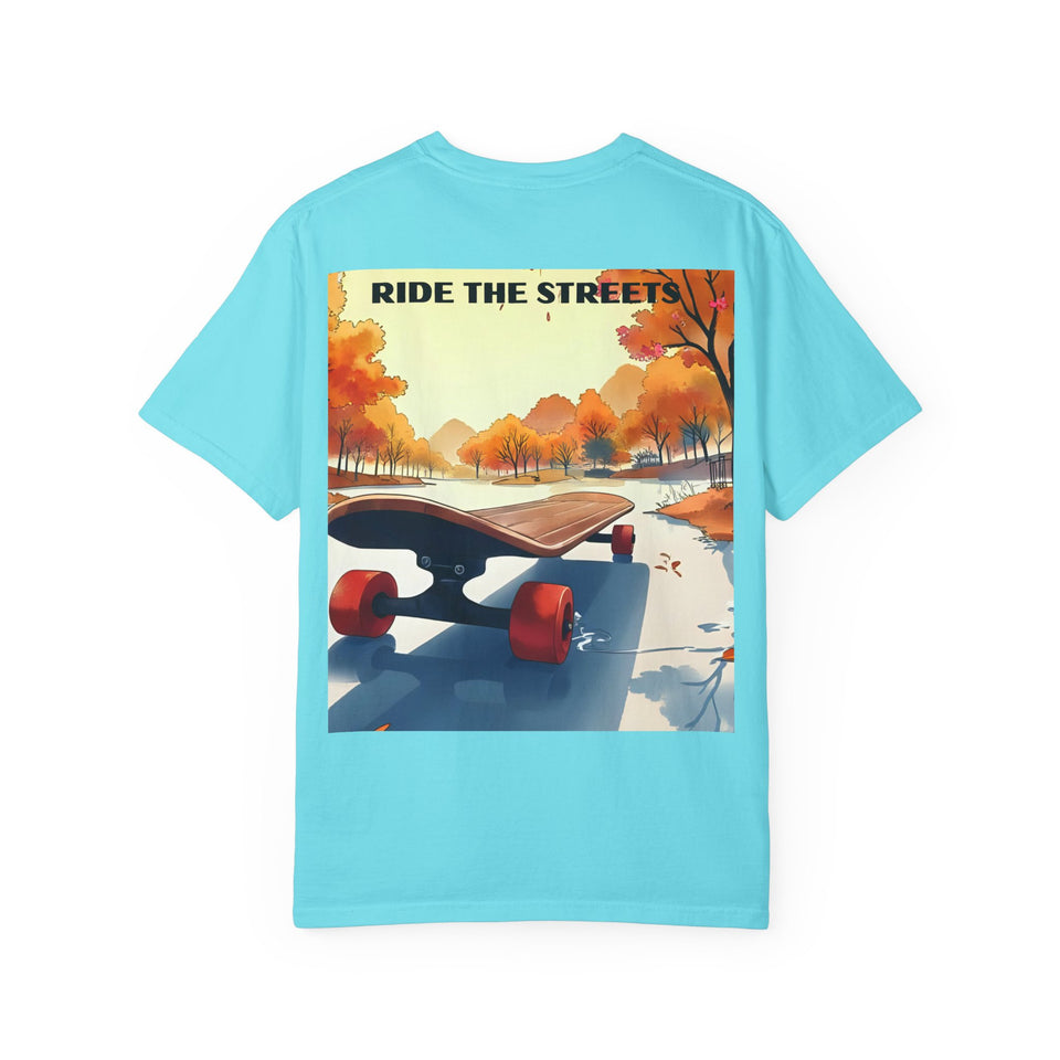 Skateboard Graphic Tee, Unisex Casual Wear, Stay Wild Shirt, Perfect for Skaters and Nature Lovers, Vintage Style T-Shirt