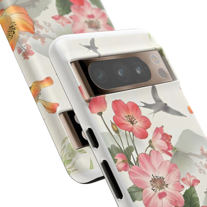 Floral Phone Case, Tough Cases, Smartphone Accessories, Gift for Her, Nature Lover's Present, Floral Design, Spring Style
