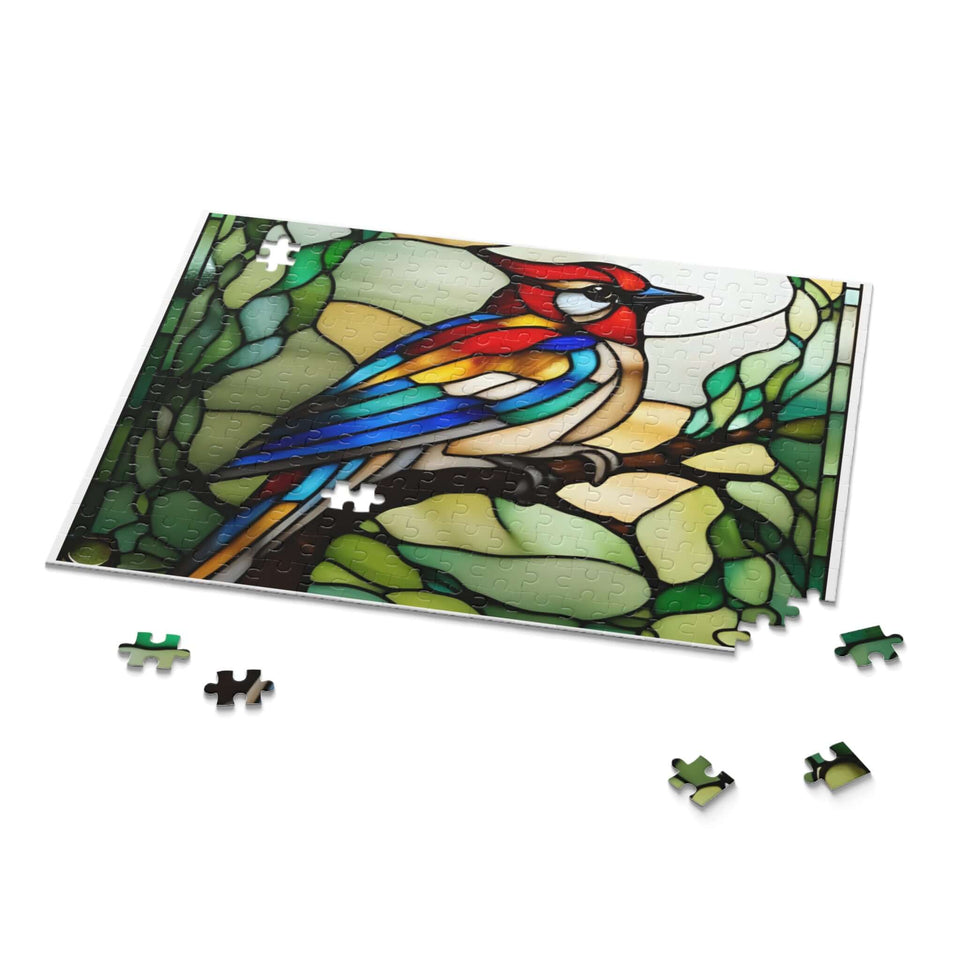 Stained Glass Bird Puzzle – 252 pieces assembled